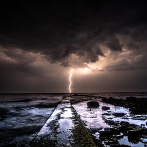 Peveril Point Swanage Lightning Picture