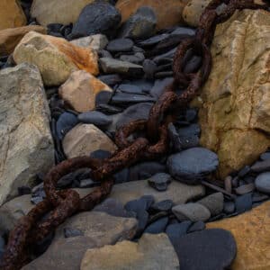 Rusty Chain Dorset Beach